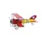 12" Red & Yellow Metal Plane Vintage Tabletop Décor